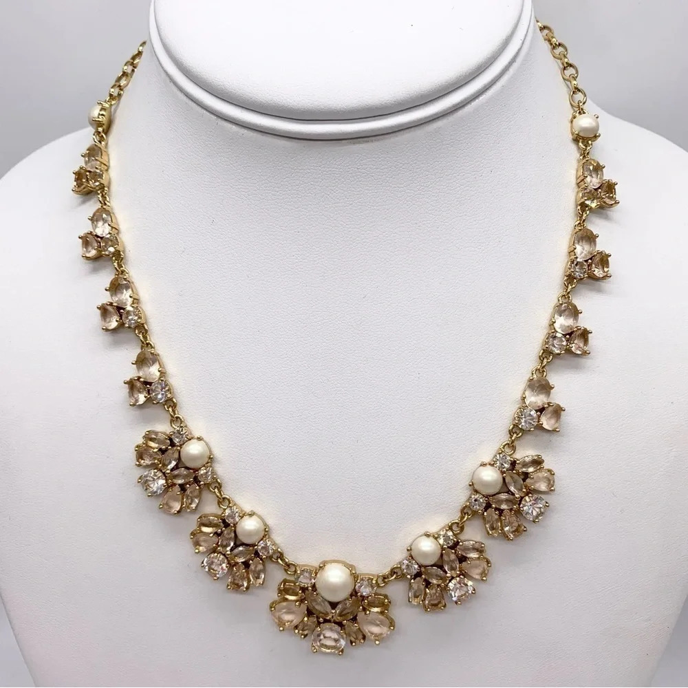 Kate Spade Posy Petals Pearl Jeweled Necklace